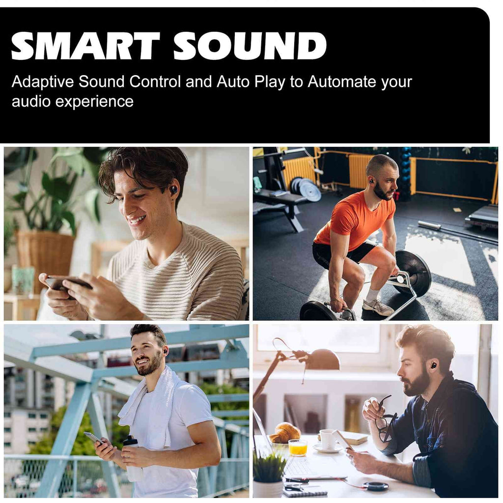 UrbanX True Wireless Bluetooth Earbuds + Charging Case, Black, Dual Connect, IPX5 aqua Resistance, Bluetooth 5.2 Connection, Balanced, Bass Boost appropriate with  Tab M10 Plus (3rd Gen)