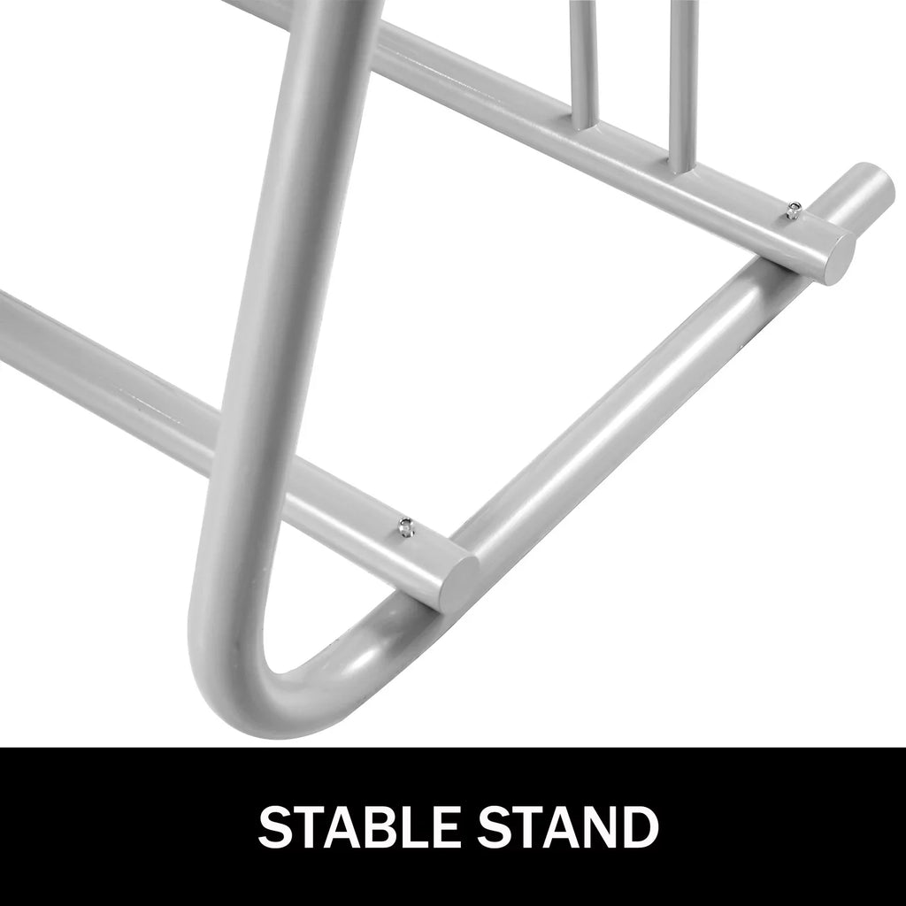 BENTISM 111" Length Floor Bike Rack, 9 Holders All-Steel Grid Bike Rack, Single-Side Storage Stand for Garages Streets Yards