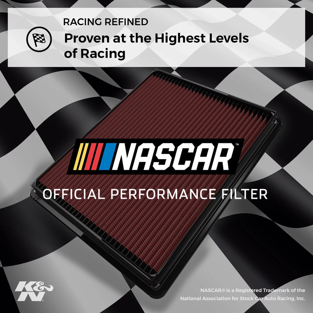 K&N Engine Air Filter: High Performance, Premium, Washable, Replacement Filter: 2013-2019 Chevy/Cadillac V6 (Impala, XTS), 33-2483