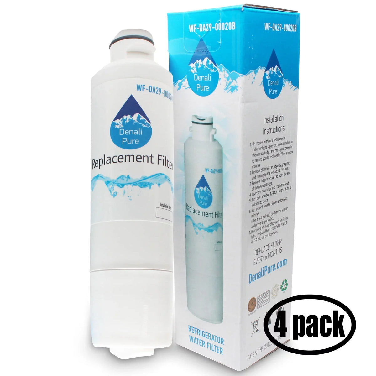 4-Pack appropriate with  RSG307AARS/XAA Refrigerator moisture Filter - appropriate with  DA29-00020B, DA29-00020A, HAF-CIN Fridge liquid Filter Cartridge
