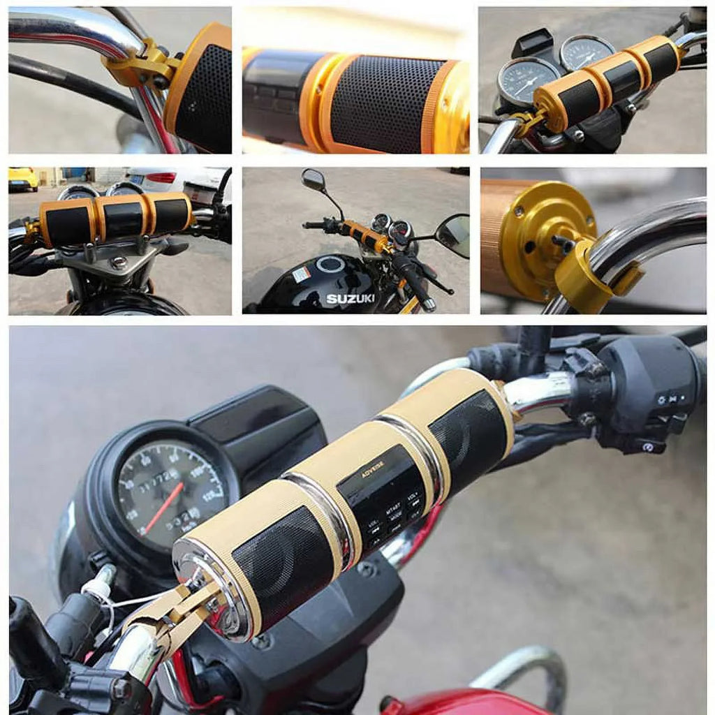Motorcycle Bluetooth V2.1+ EDR Audio Speaker Waterproof immune Motorbike Stereo FM Radio USB TF Card MP3 Player