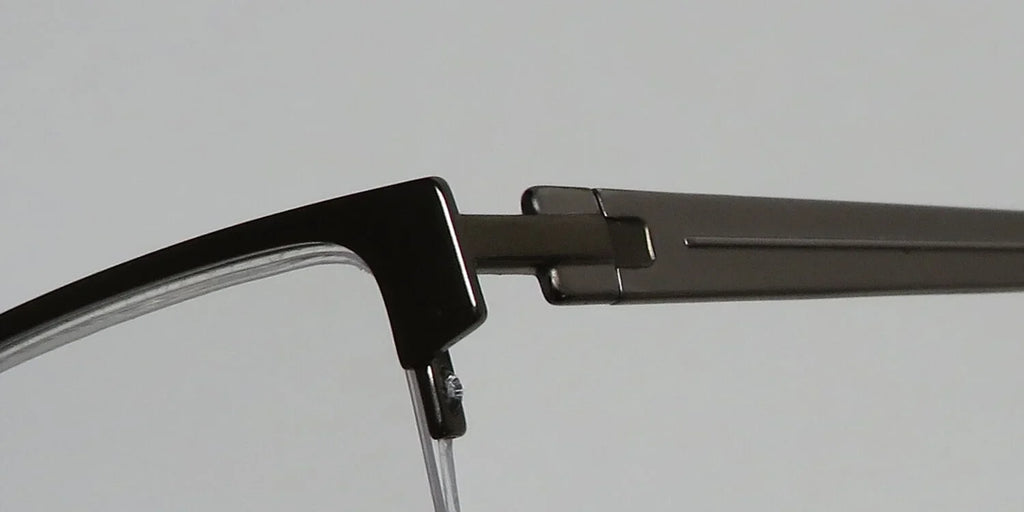 TIMEX 2:53 PM HALF-RIMLESS ADJUSTABLE NOSE PADS DESIGNER EYEGLASS FRAME/GLASSES