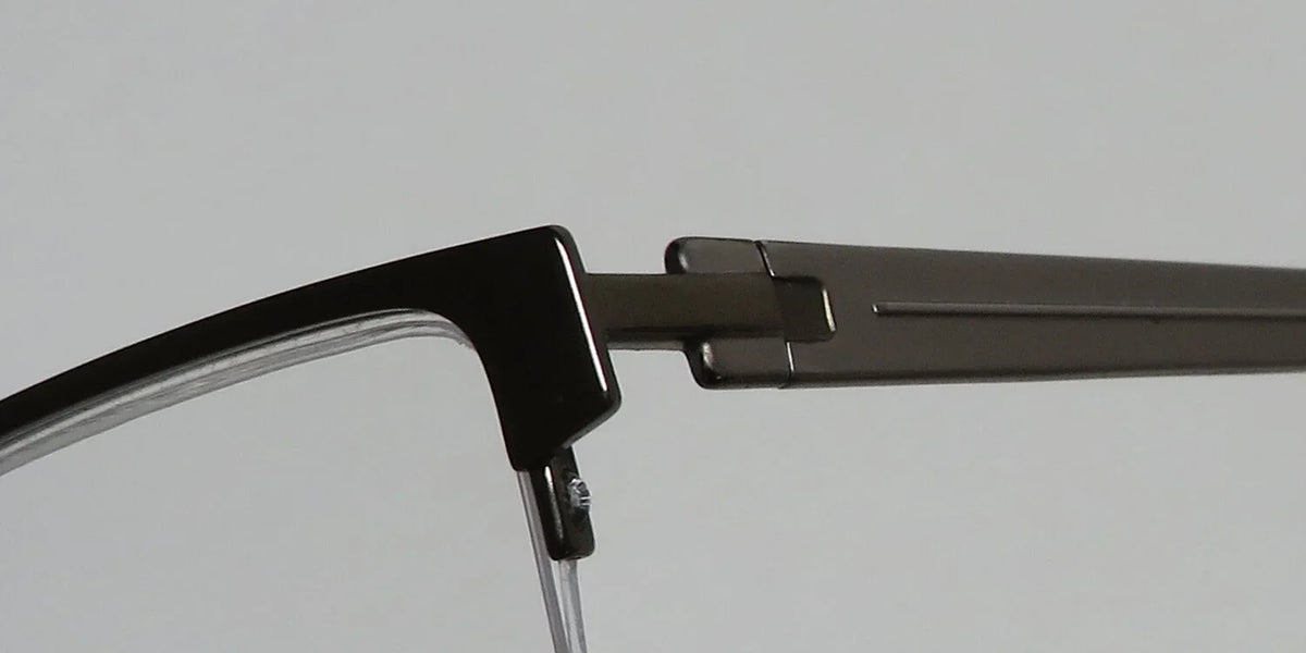TIMEX 2:53 PM HALF-RIMLESS ADJUSTABLE NOSE PADS DESIGNER EYEGLASS FRAME/GLASSES