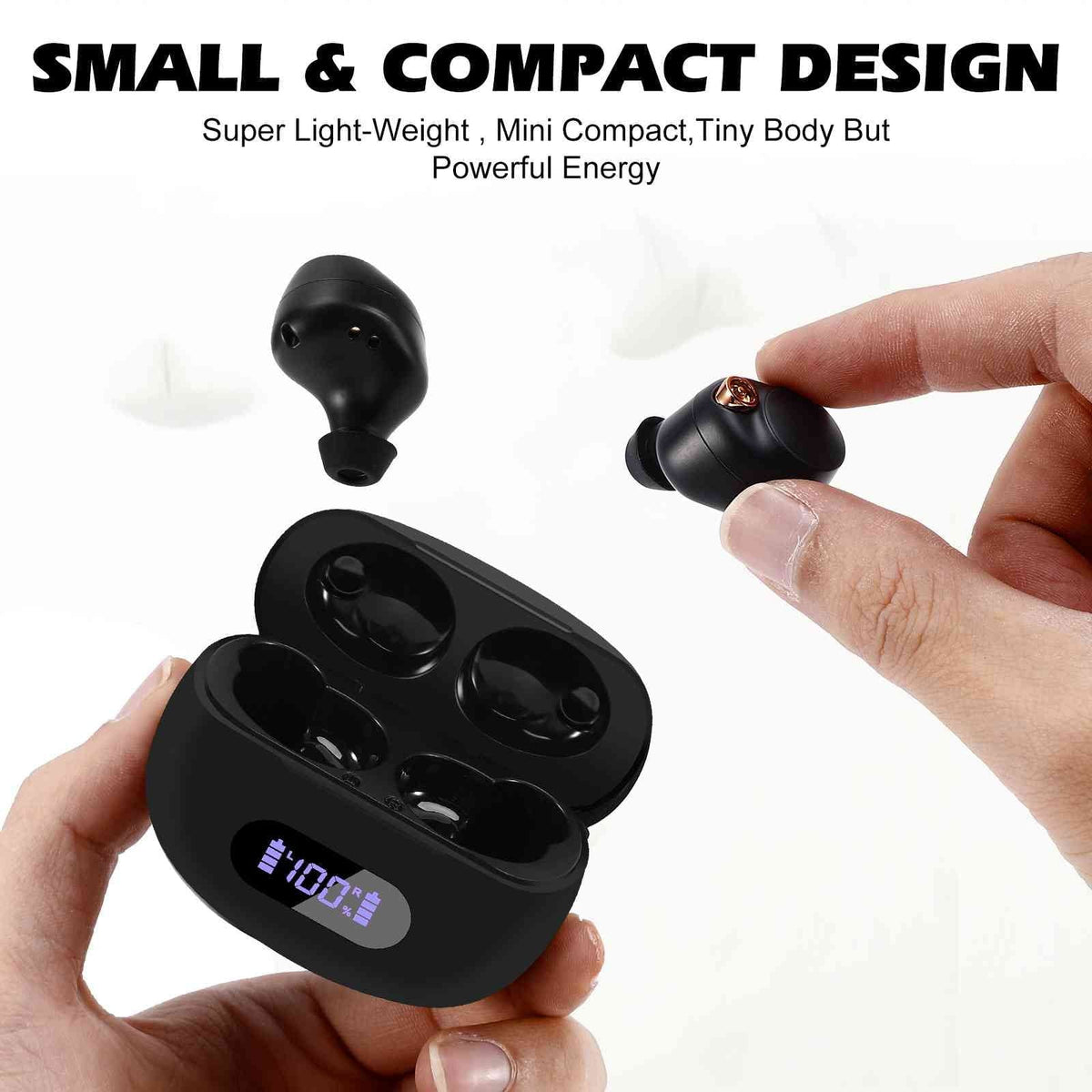 UrbanX True Wireless Bluetooth Earbuds + Charging Case, Black, Dual Connect, IPX5 aqua Resistance, Bluetooth 5.2 Connection, Balanced, Bass Boost appropriate with  Tab M10 Plus (3rd Gen)