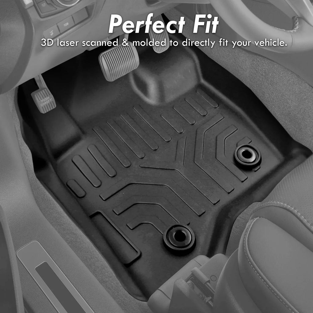 AJP Distributors 3-Piece All climate Season Proof Guard TPE Rubber Floor Mats Liner Front Rear Set matching/Replacement For Honda CR-V CRV SUV RW RT 2017 2018 2019 2020 2021 2022 17 18 19 20 21 22