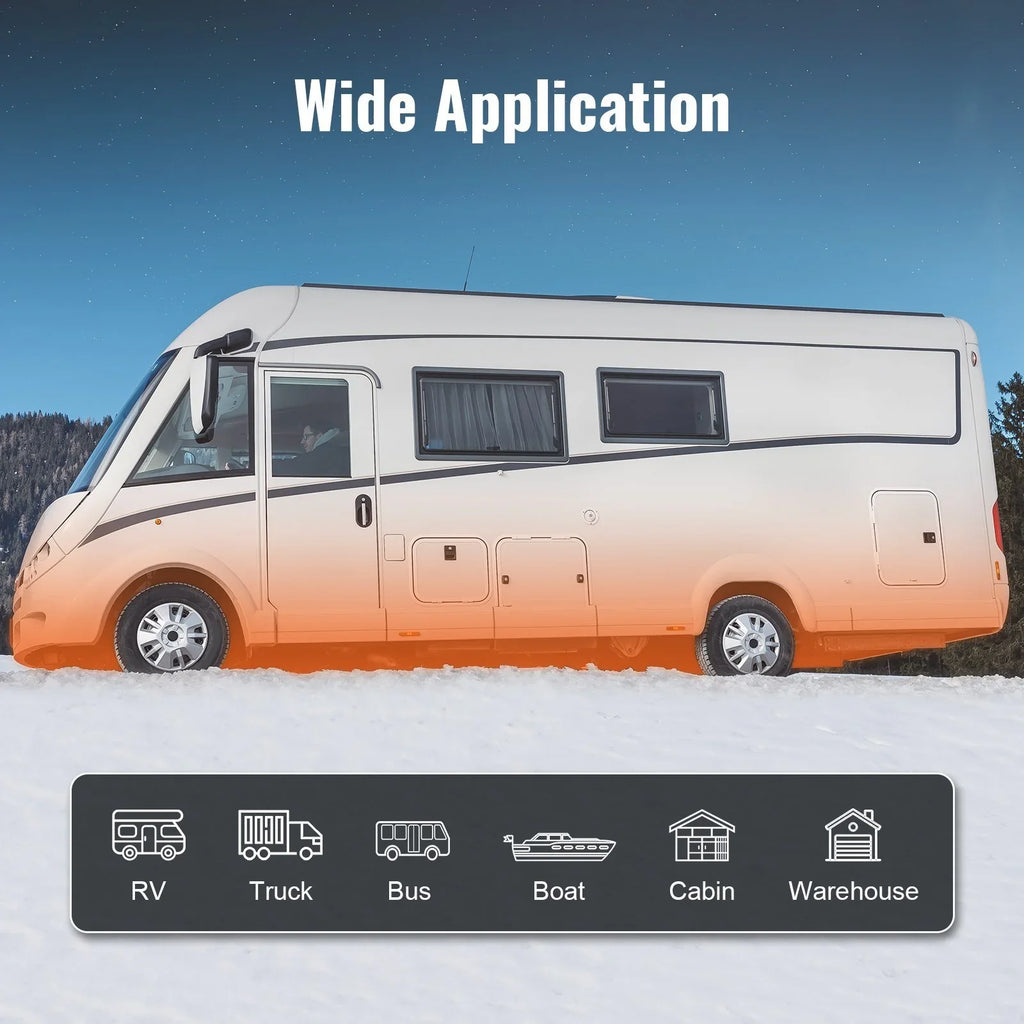 VEVOR Bluetooth App Control Diesel Air Heater, 12V 5KW Diesel Heater with Automatic Altitude Adjustment, Remote Control and LCD, Diesel Parking Heater for RV Trailer Camper Van craft And Indoors
