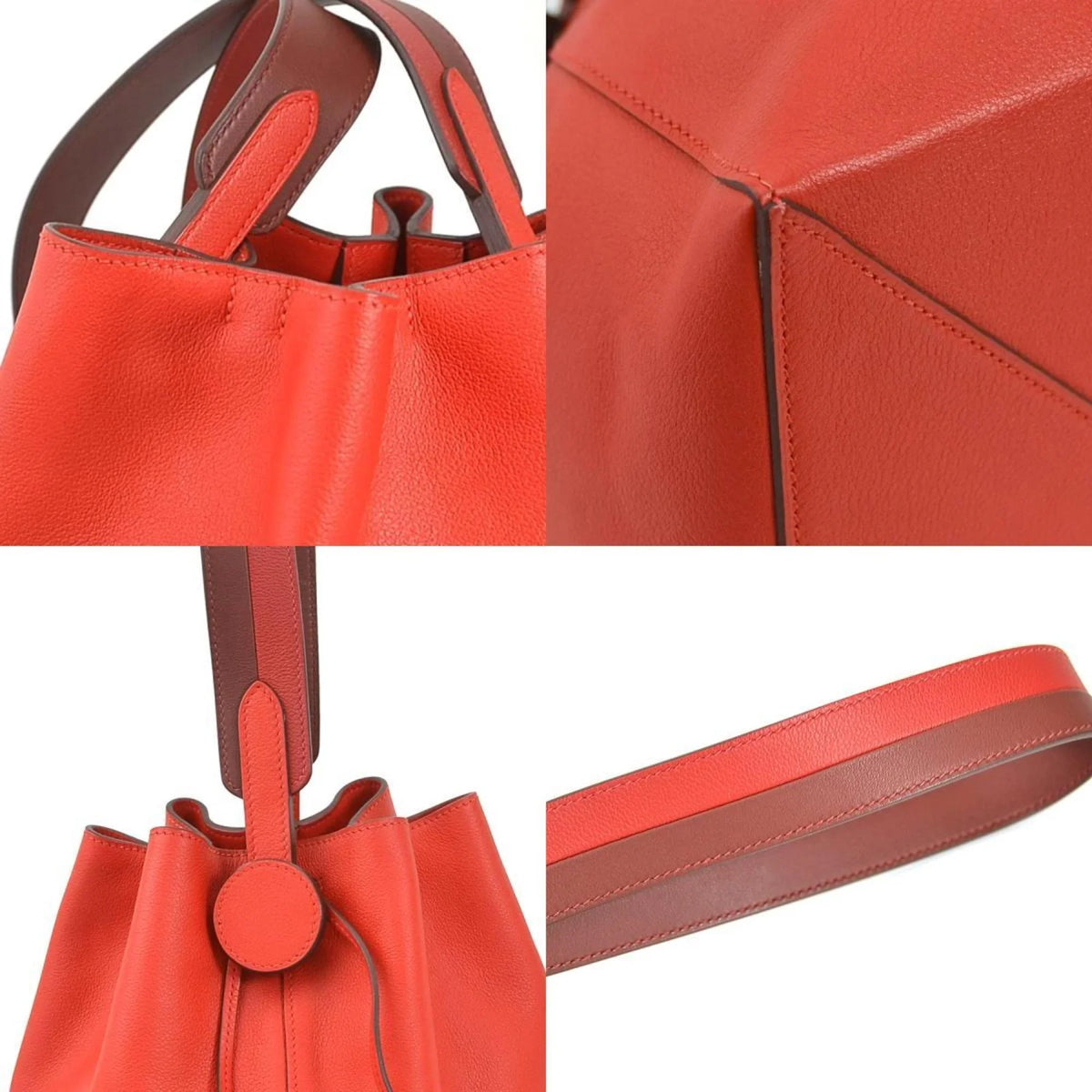 Pre-Owned HERMES Shoulder Bag Ricol 17 Evercolor Red Ladies (Good)