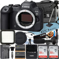 EOS R6 Mark II Mirrorless Camera (Body) with 2 Pack SanDisk 32GB Memory Card + Case + ZeeTech Accessory Bundle