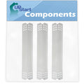 3-Pack BBQ Grill Heat Shield Plate Tent Replacement Parts for Nexgrill 720-0733A - appropriate Barbeque Stainless Steel Flame Tamer, Flavorizer Bar, Vaporizer Bar, Burner shield 16 1/8"