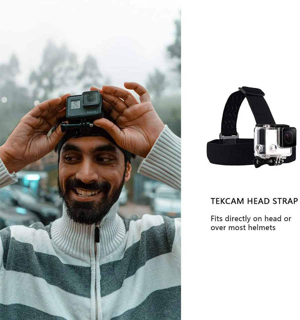 Action Camera Head Mount Strap Wearing Head Belt suitable with Gopro Hero 11 10 9 8 7 6 5/AKASO/Dragon