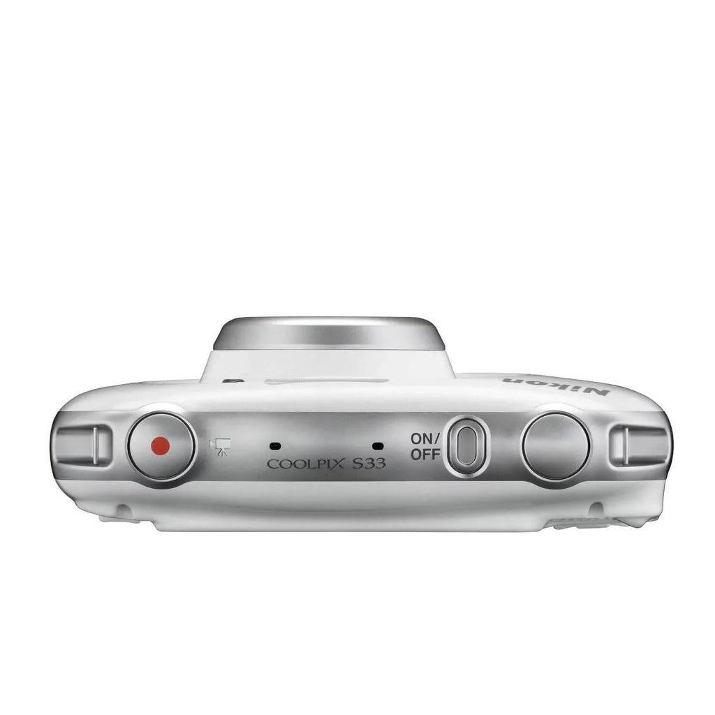 COOLPIX S33 13.2MP Waterproof Shockproof Freezeproof White Digital Camera