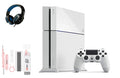 Pre-Owned  PlayStation 4 500GB Gaming Console White Headset with BOLT AXTION Cleaning Kit Bundle (Refurbished: Like New)