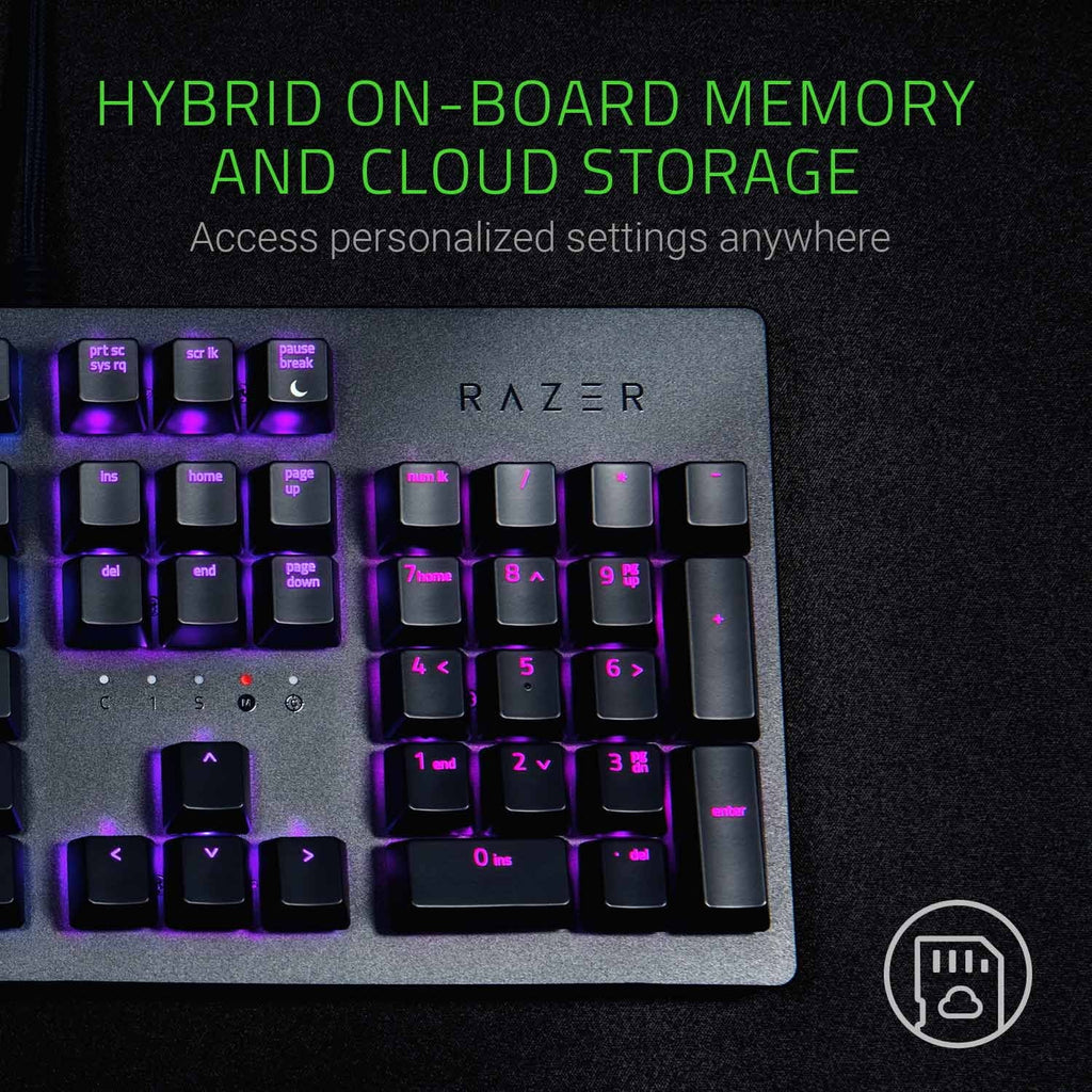Huntsman Opto-Mechanical Switch - Hybrid On-Board Memory & Cloud Storage - Durability of up to 100 Million Keystrokes - Light and Clicky Gaming Keyboard