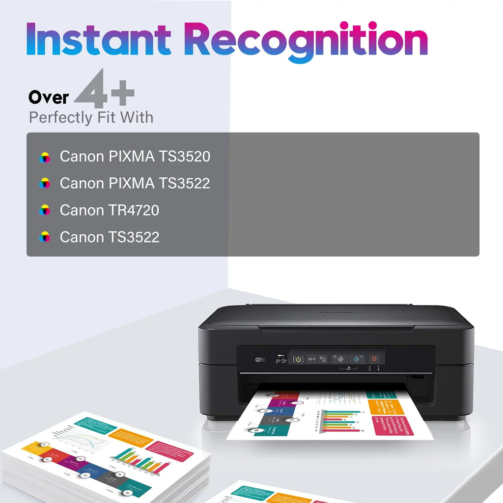 PG-275 CL-276 XL Printer Ink for  275xl and 276xl Ink Cartridges (1 Black 1 Color) matching to PIXMA TS3522 TS3520 TR4720 TR4722 Printer High Yield Combo Pack