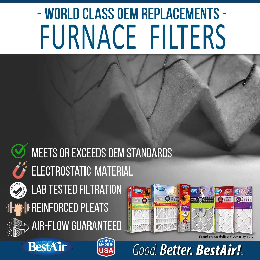 BestAir HW2025-13R Honeywell 20x25x4 Series 3000 MERV 13 Furnace Filter