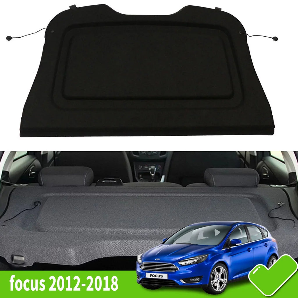 Fit  Focus 2012 2013 2014 2015 2016 2017 2018 Cargo protector for  Focus 2012-2018 Hatchback Sedan Accessory Black Non-retractable Rear Trunk Parcle Shelf Board Shield protector