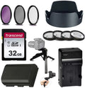 12pc- Kit for  EOS 5DS, 5DS R, 5D Mark IV, 5D Mark III, 5D Mark II, 6D Mark II, R with 24-105mm Lens,Kit Includes : Replacement LP-E6N Battery, 77mm 4-Piece Macro Lens Kit, PZ EW-83M Hood & More