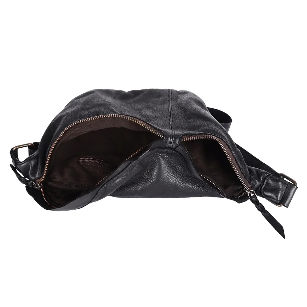 NM Never Mind Nmbgm150A Fanny Pack Vintage Handmade Genuine Cowhide Leather Women Bag Western Handbag Purse