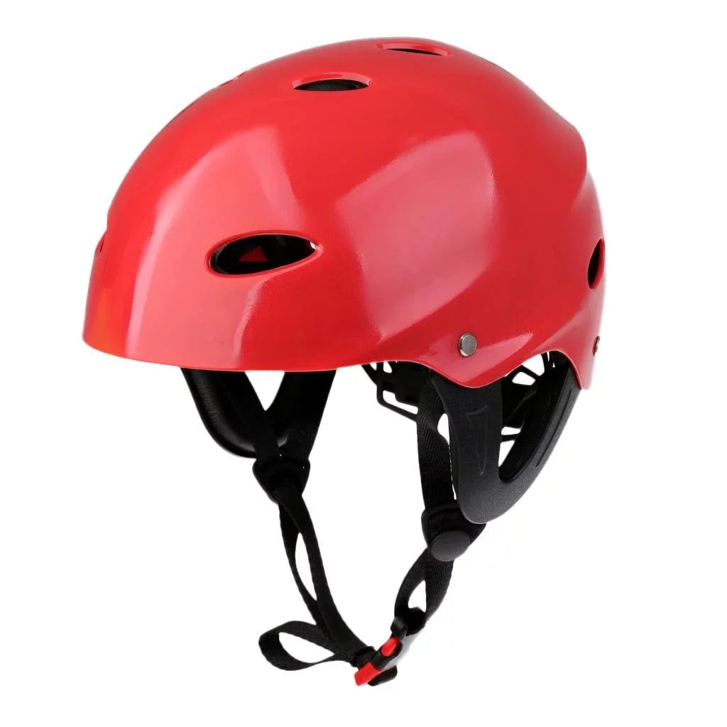 Helmet Head Impact Hard Cap for Wakeboard Kayak Canoe Surfing moisture Sports Tow Sports - Red
