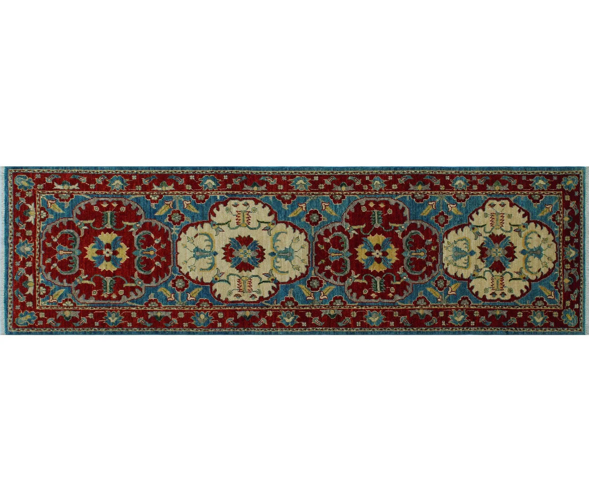 Blue/Red Runner, 2'10" x 9'10". Aria Melba Lt