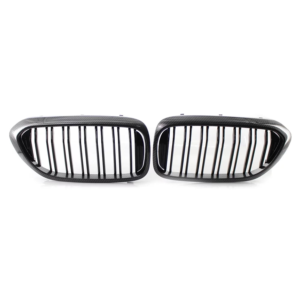ZSWAL Front Grill shield Trim Keney Grille for  5 Series G30 G31 G38 530i 540i 2017 2018 2019, Carbon Fiber Style