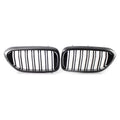 ZSWAL Front Grill shield Trim Keney Grille for  5 Series G30 G31 G38 530i 540i 2017 2018 2019, Carbon Fiber Style