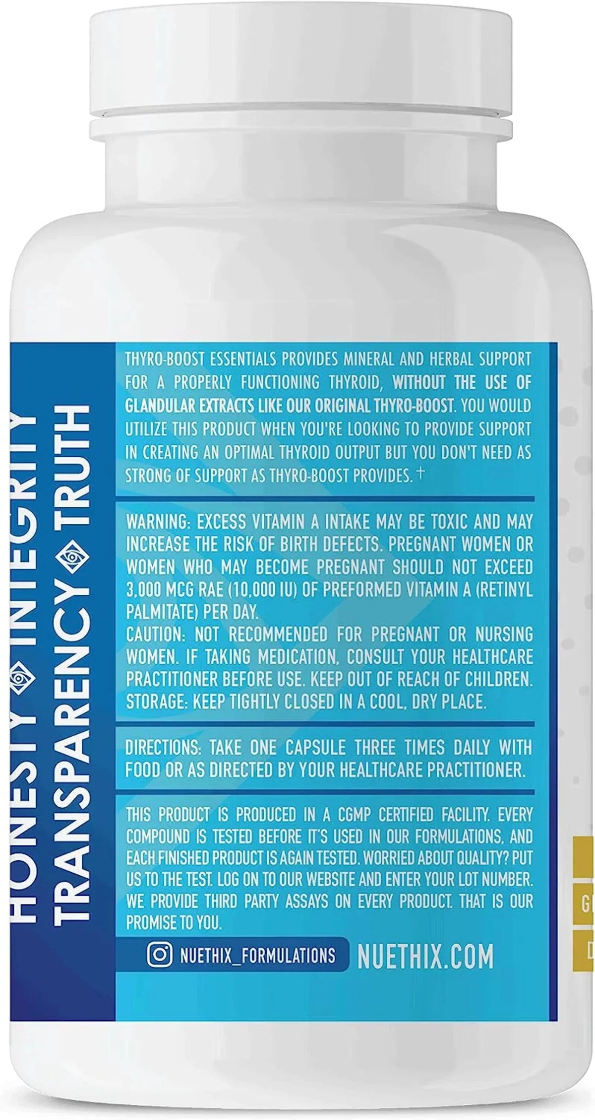 NuEthix Thyro-Boost Essentials, Non-Glandular Support with Optimal Thyroid Function, 90 Capsules