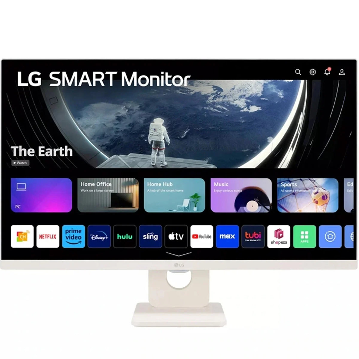 27SR50F 27-Inch Smart FHD IPS Monitor, webOS 23, HDR10, Airplay 2, Screen Share, Bluetooth, 5Wx2 Stereo Speaker, Tilt Stand (HDMI, USB Type-A), 2023 - (Open Box)